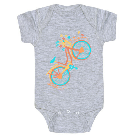 Love Your Ride: Colorful Bicycle Baby One-Piece