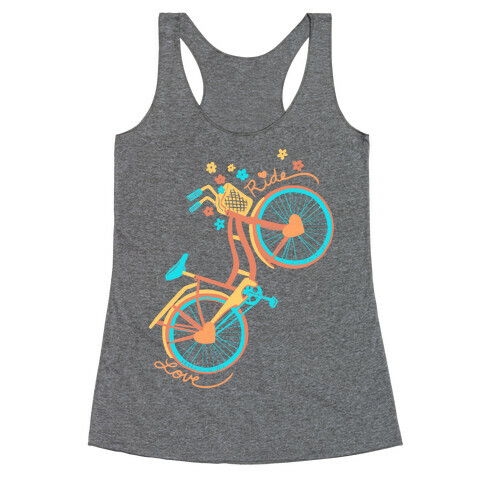 Love Your Ride: Colorful Bicycle Racerback Tank Top
