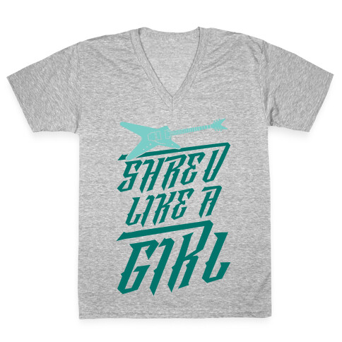 Shred Like A Girl V-Neck Tee Shirt