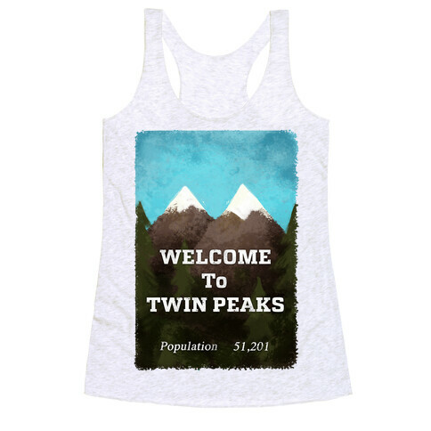 Vintage Twin Peaks Travel Sign Racerback Tank Top