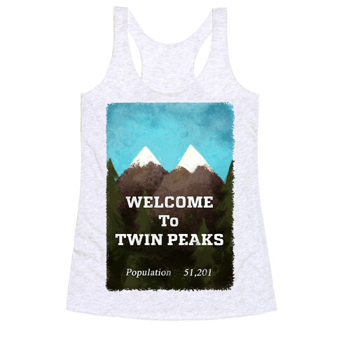 Vintage Twin Peaks Travel Sign Racerback Tank Top