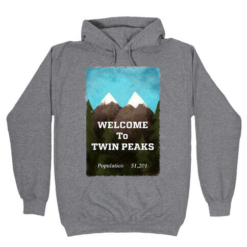 Vintage Twin Peaks Travel Sign Hooded Sweatshirt