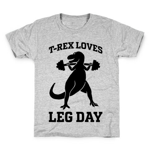 T-Rex Loves Leg Day Kids T-Shirt
