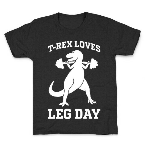 T-Rex Loves Leg Day Kids T-Shirt