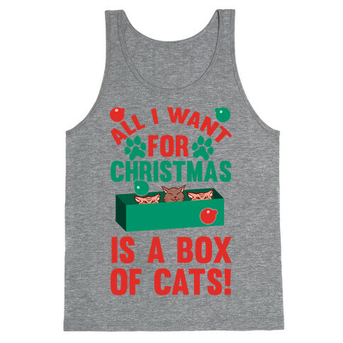 All I Want For Christmas Is A Box Of Cats Tank Top