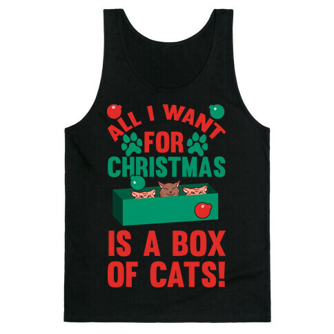 All I Want For Christmas Is A Box Of Cats Tank Top