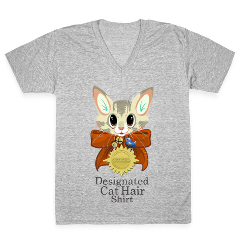 My Designated Cat Hair Shirt V-Neck Tee Shirt