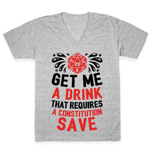 Get Me A Drink That Requires A Constitution Save V-Neck Tee Shirt