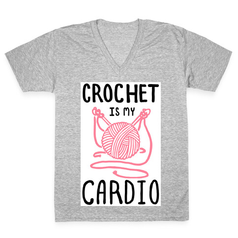 Crochet is my Cardio V-Neck Tee Shirt