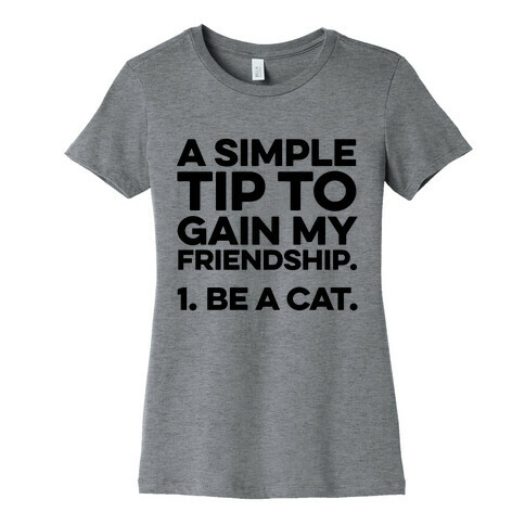 A Simple Tip to Gain My Friendship Womens T-Shirt
