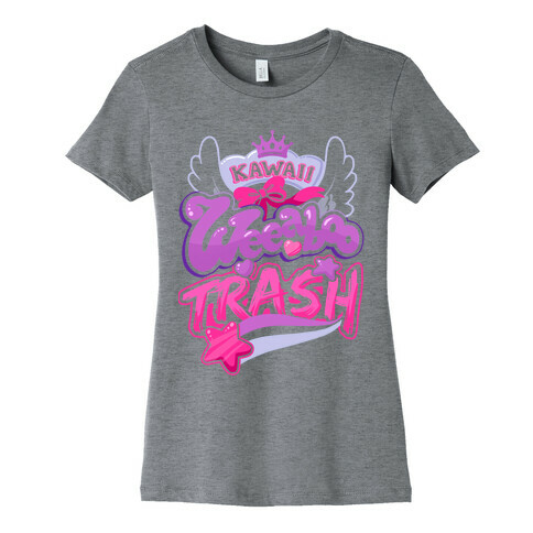 Kawaii Weeaboo Trash Anime Logo Womens T-Shirt