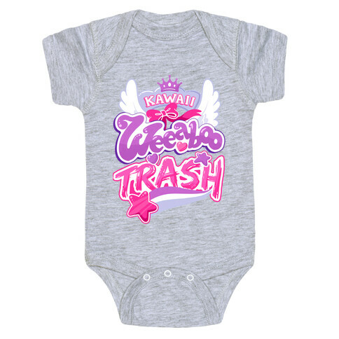 Kawaii Weeaboo Trash Anime Logo Baby One-Piece