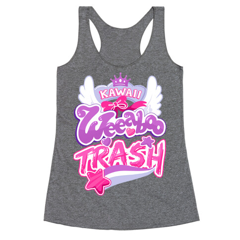 Kawaii Weeaboo Trash Anime Logo Racerback Tank Top