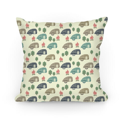 Camping Pattern Pillow