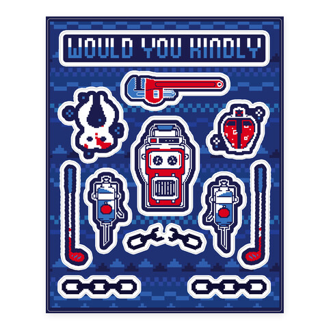 Pixel Bioshock  Stickers and Decal Sheet