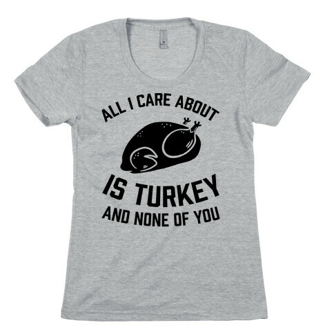 All I Care About Is Turkey And None Of You Womens T-Shirt