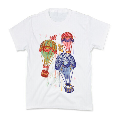 Watercolor Balloon Trip Kids T-Shirt
