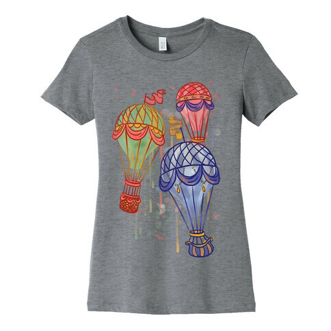 Watercolor Balloon Trip Womens T-Shirt