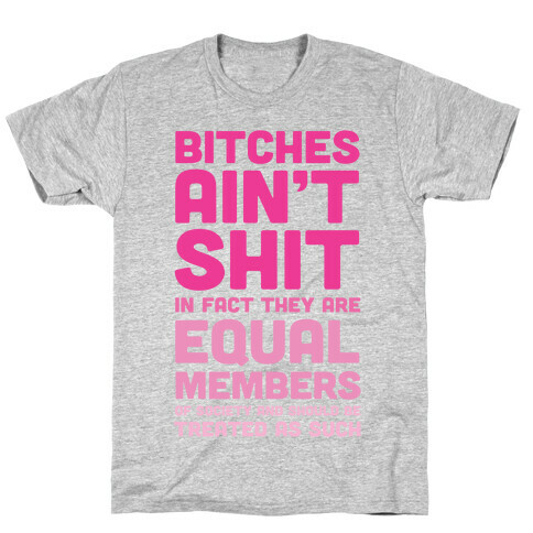 Bitches Ain't Shit (Feminism) T-Shirt