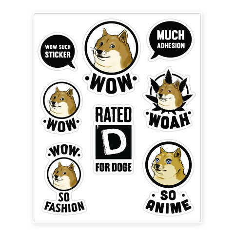 Doge Meme  Stickers and Decal Sheet