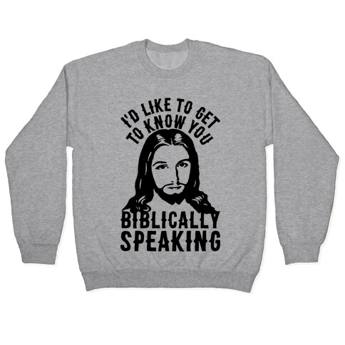 I'd Like To Get To Know You Biblically Speaking Pullover