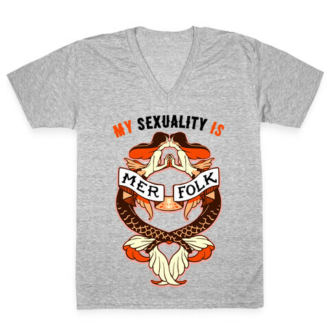 My Sexuality Is Mermaids V-Neck Tee Shirt