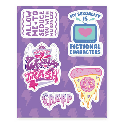 Pastel Kawaii Internet  Stickers and Decal Sheet