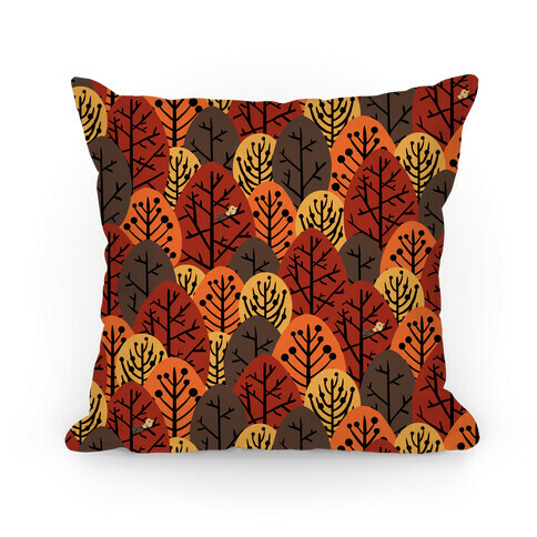 Fall Trees Pattern Pillow