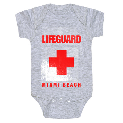 Miami Beach Life Guard (vintage) Baby One-Piece