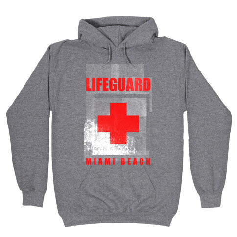 Miami Beach Life Guard (vintage) Hooded Sweatshirt
