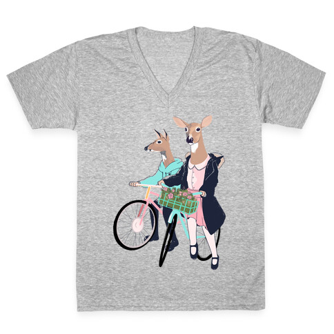Neighborhood Bike Gang V-Neck Tee Shirt
