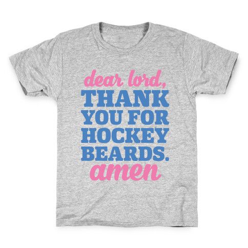 Dear Lord Thank You For Hockey Beards Amen Kids T-Shirt