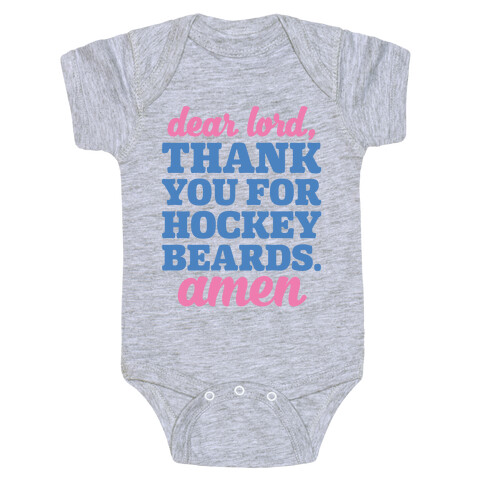 Dear Lord Thank You For Hockey Beards Amen Baby One-Piece