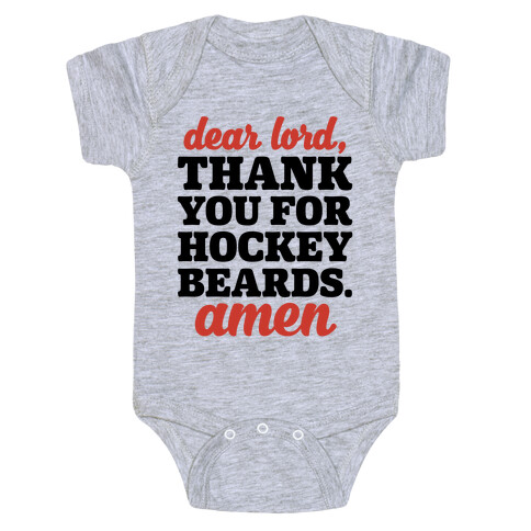 Dear Lord Thank You For Hockey Beards Amen Baby One-Piece