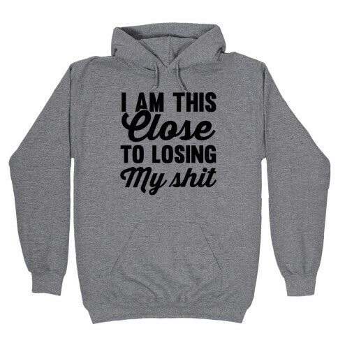I Am This Close To Losing My SHit Hooded Sweatshirt