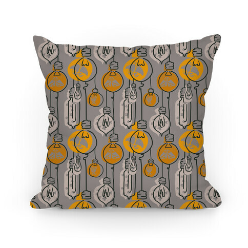 Moth And Wallflower Indie Lights Pattern Pillow