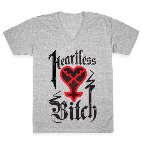 Heartless Bitch V-Neck Tee Shirt