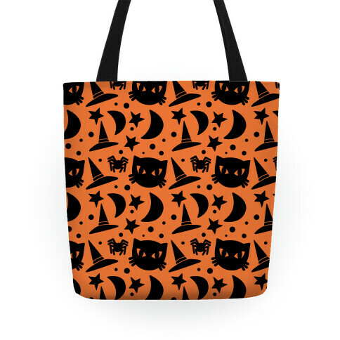 Witchy Halloween Pattern Tote