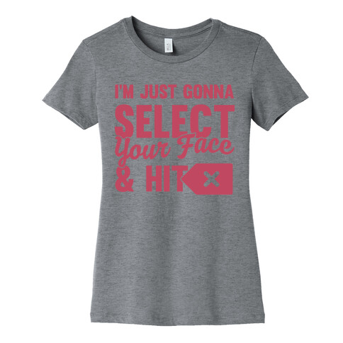 I'm Just Gonna Select Your Face And Hit Delete Womens T-Shirt