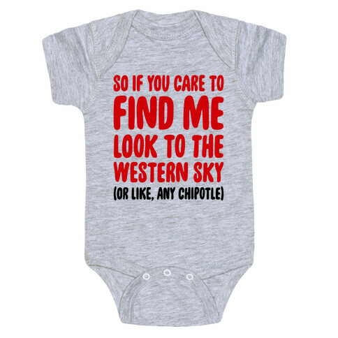 So If You Care To Find Me Baby One-Piece