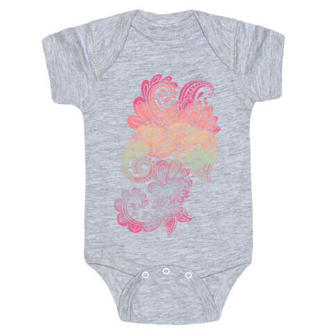 Rainbow Lotus Henna Inspiration Baby One-Piece