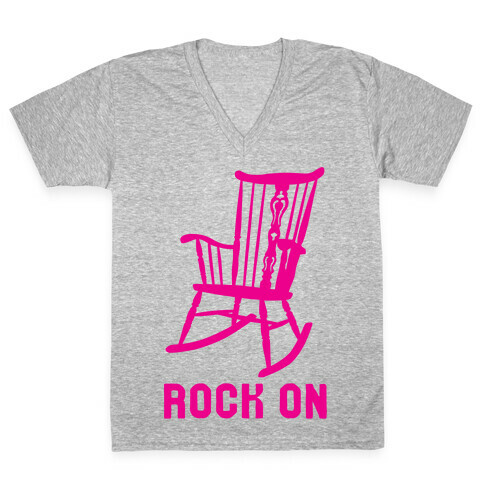 Rock On Rocking Chair V-Neck Tee Shirt