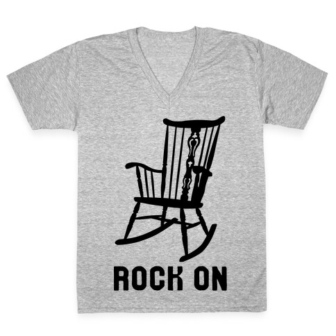 Rock On Rocking Chair V-Neck Tee Shirt