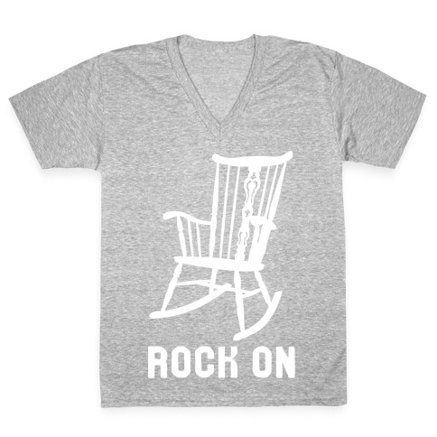 Rock On Rocking Chair V-Neck Tee Shirt