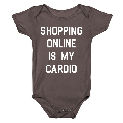 Shopping Online is My Cardio Baby One-Piece