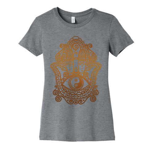 Peaceful Hamsa Hand Womens T-Shirt