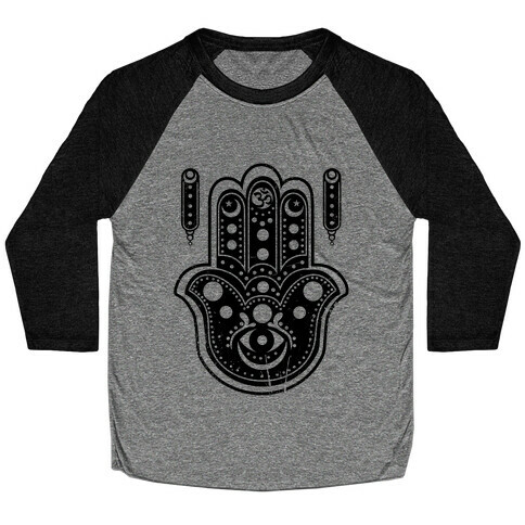 Namaste Hamsa Hand Baseball Tee