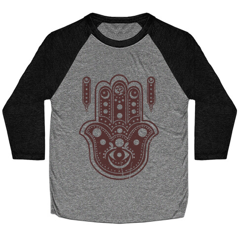 Namaste Hamsa Hand Baseball Tee