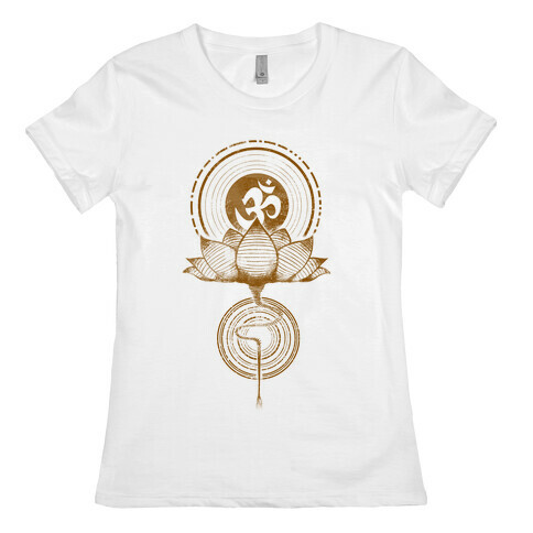 Aum and Lotus Womens T-Shirt
