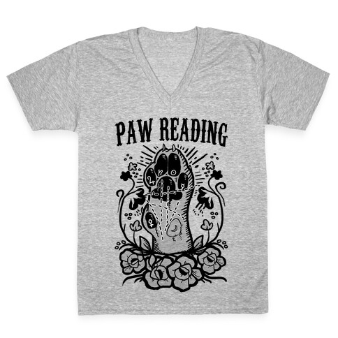 Paw Reading V-Neck Tee Shirt